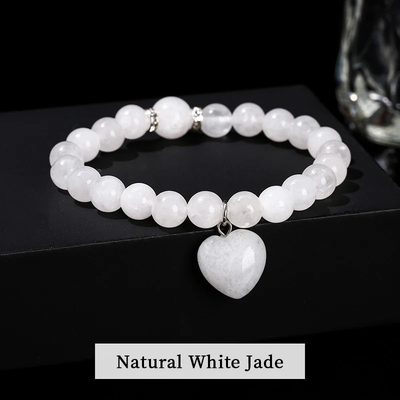 White Elegant Handmade Beaded Healing Bracelet