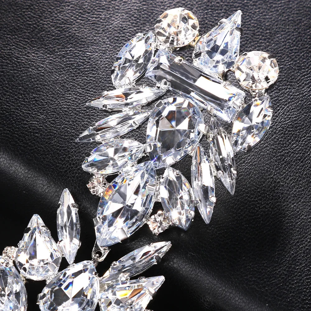 Geometric Rhinestone Earrings Dangle Jewelry Accessories