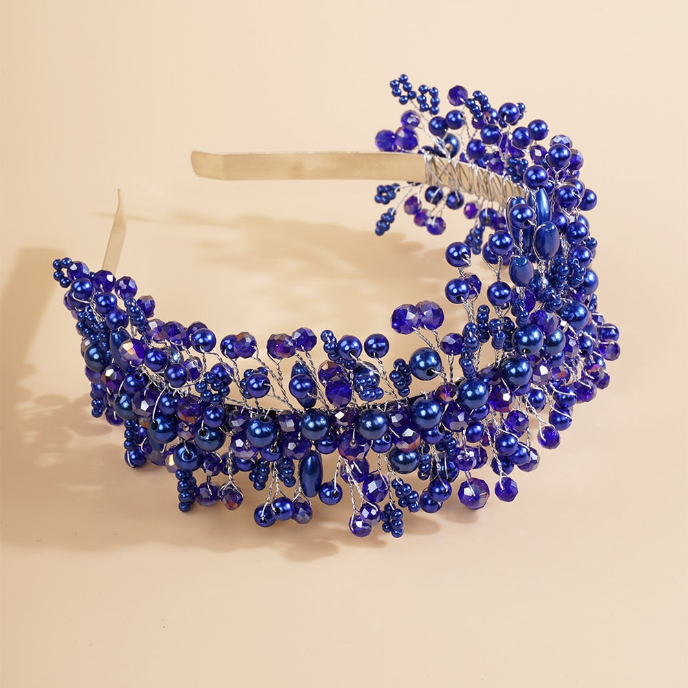 Pearl Crystal Bridal Crown