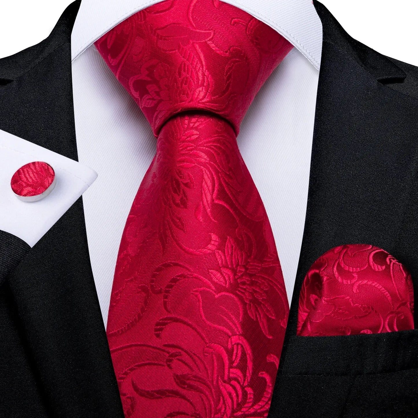Red Men's Tie Set