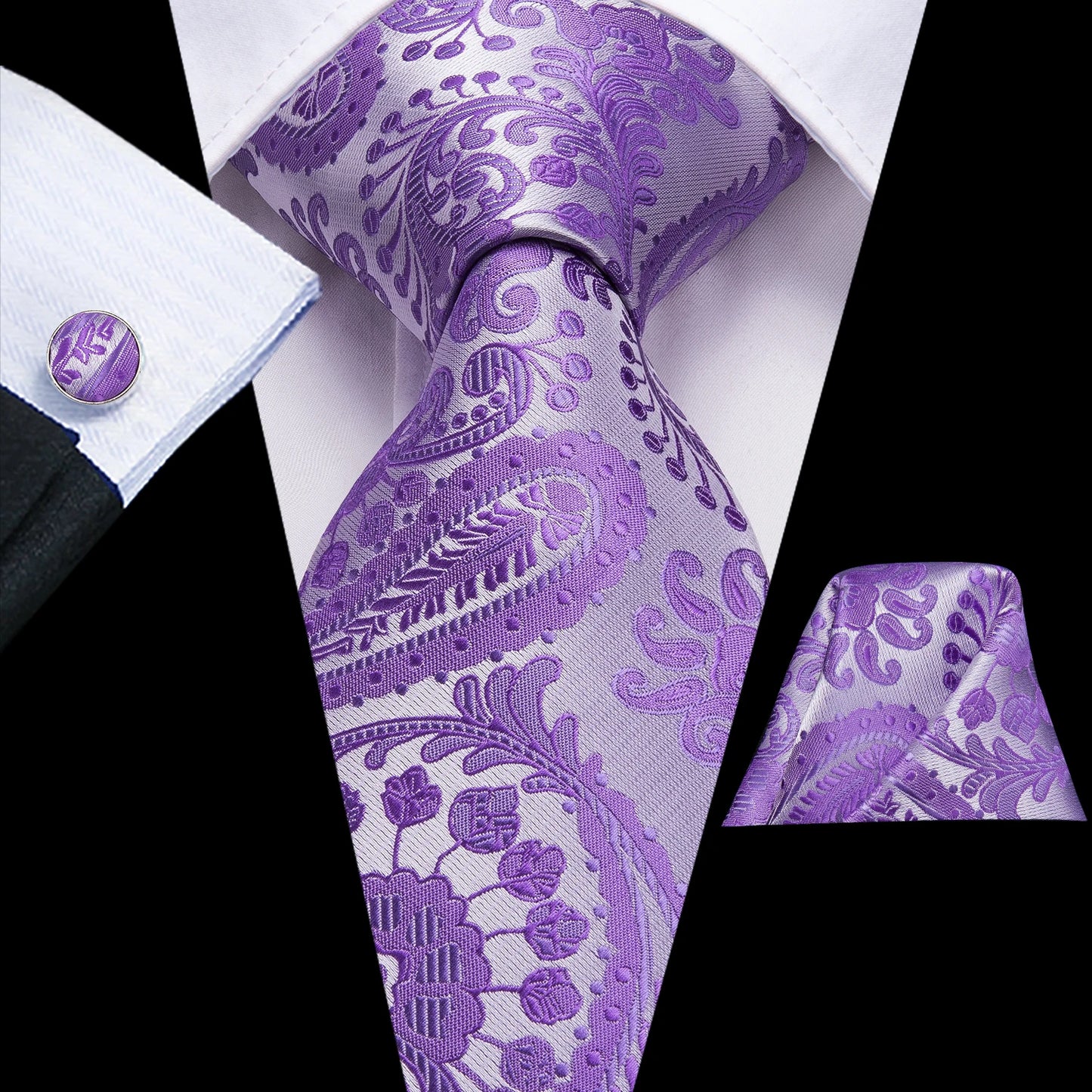 Light Purple Silk Tie Set
