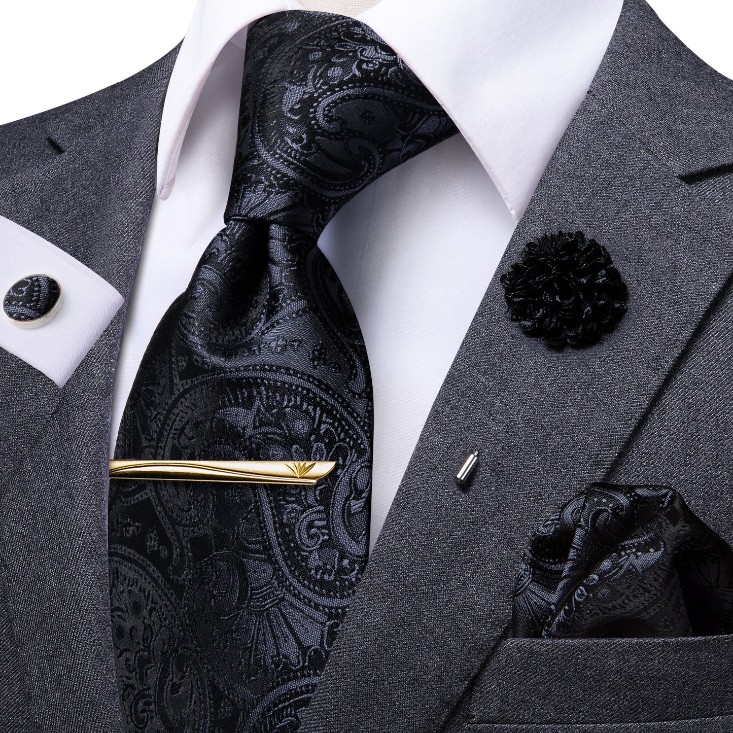 Paisley Silk Men's Tie Set