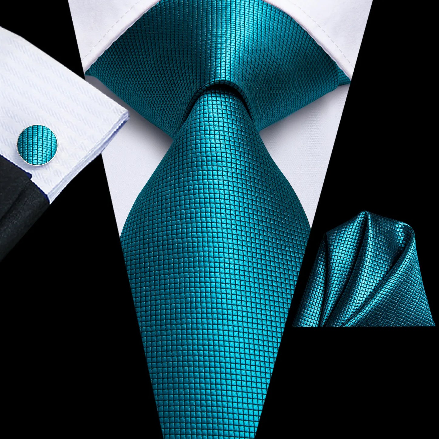 Royal Blue Silk Necktie Set