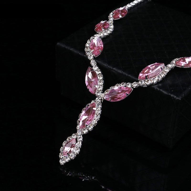 Pink Crystal Jewelry Sets