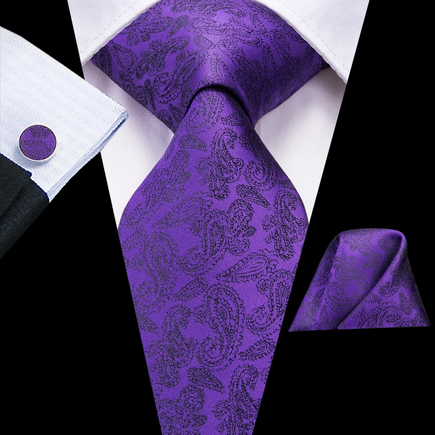 Light Purple Silk Tie Set