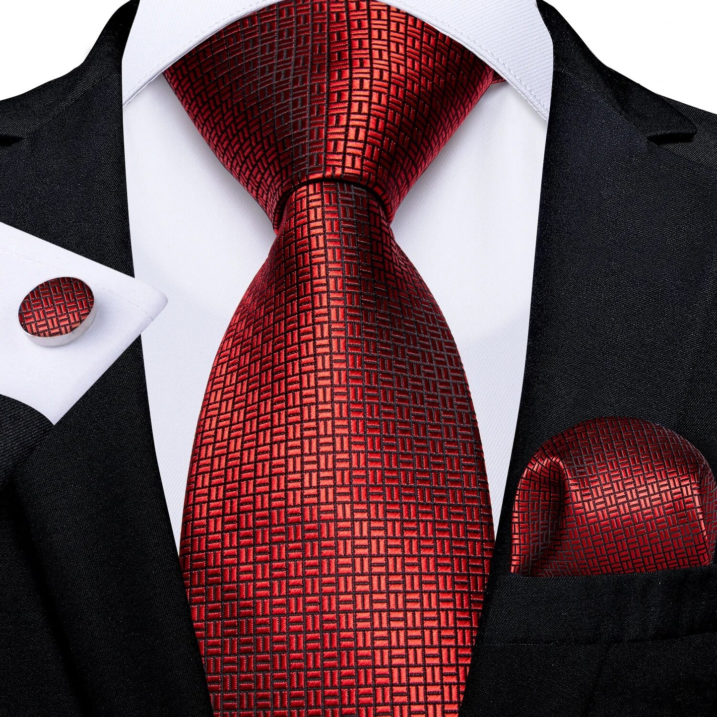 Red Men's Tie Set