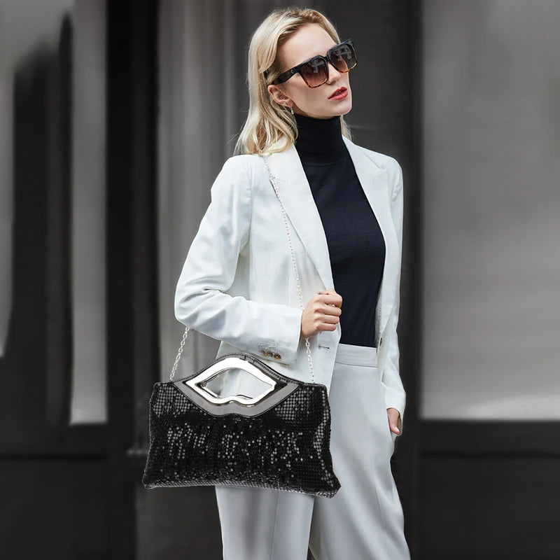 Luxury Sequins Evening Clutch Bag
