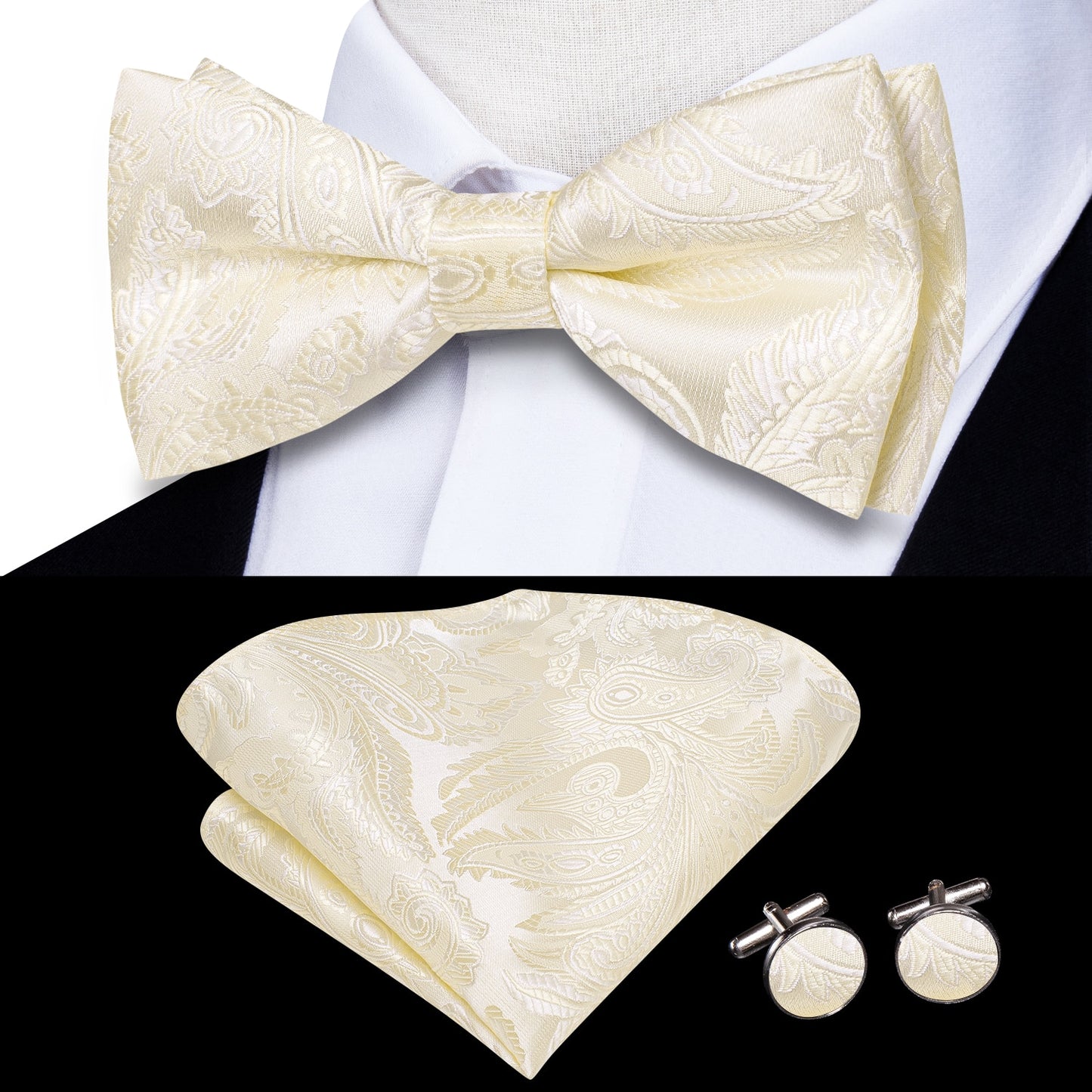 Bowtie Jacquard Adult Bow Tie Set