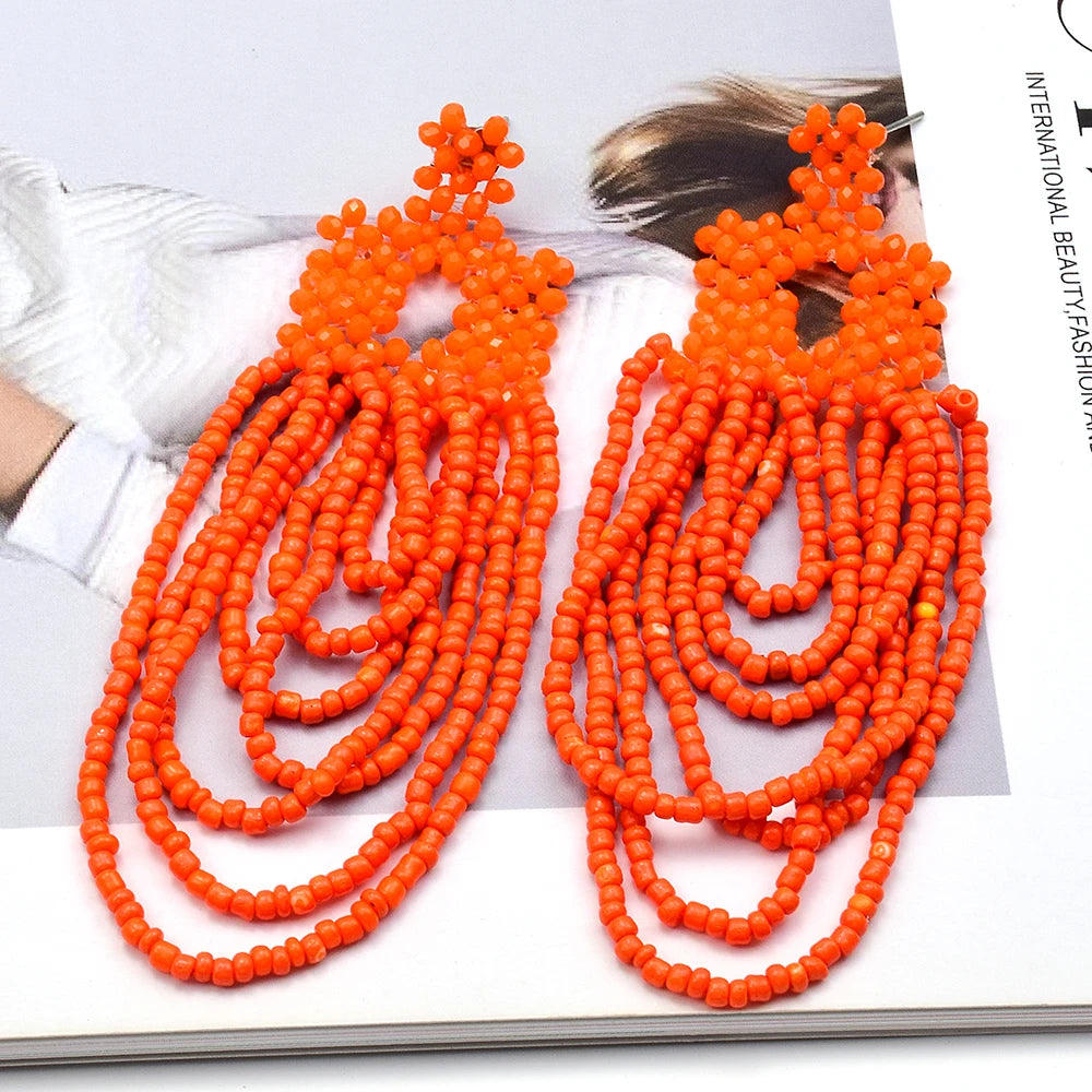 Handmade Bohemian Beaded Earrings