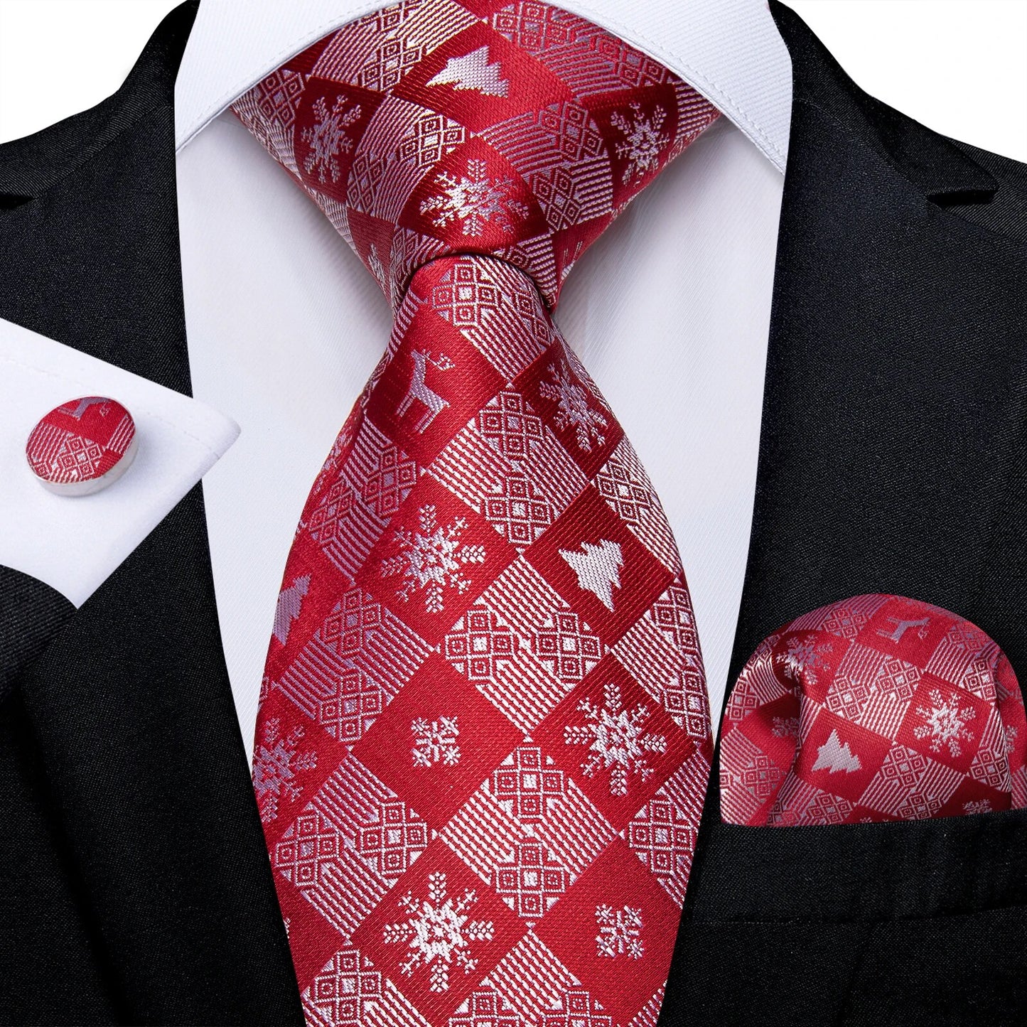 Red Men's Tie Set