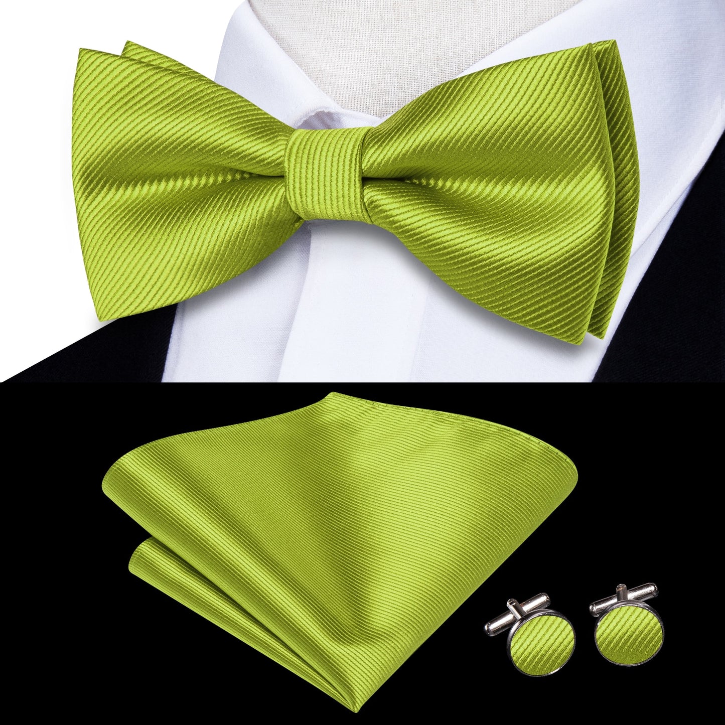 Bowtie Jacquard Adult Bow Tie Set