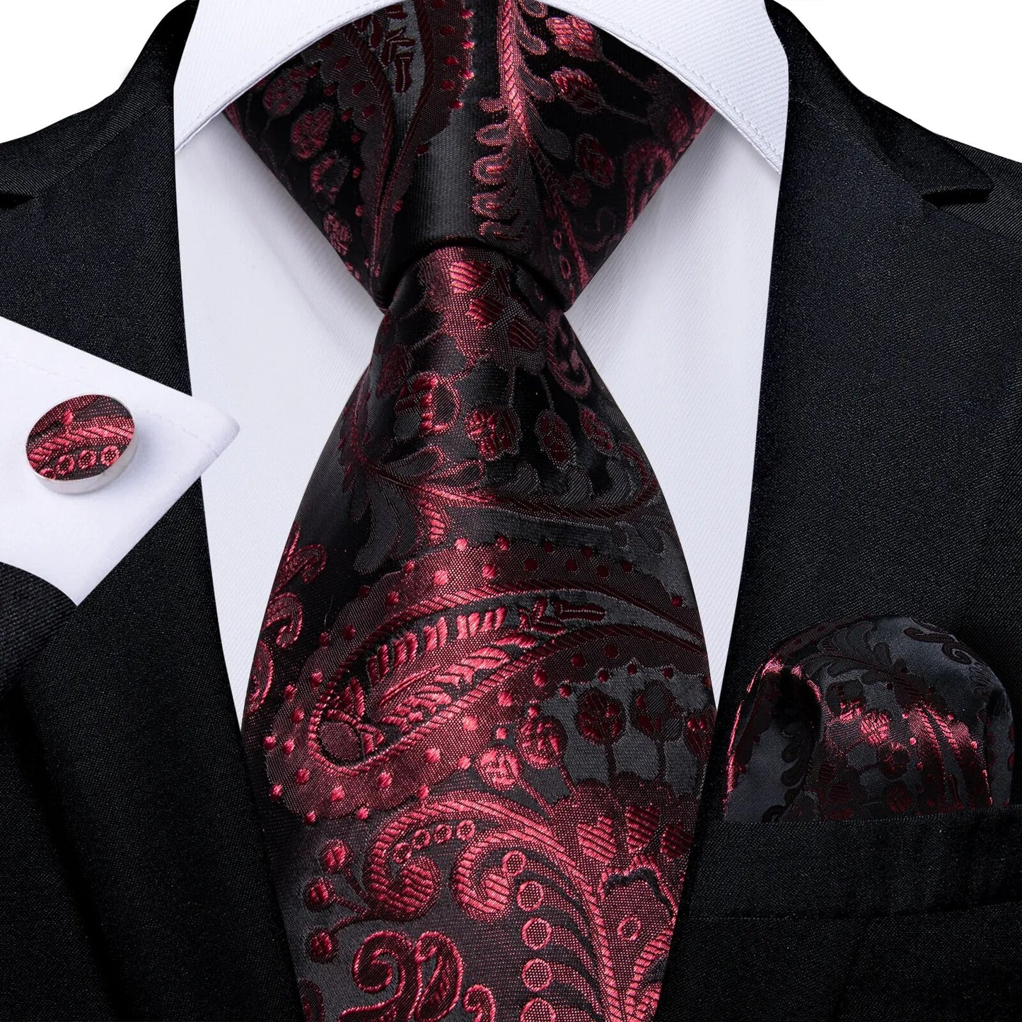 Red Men's Tie Set