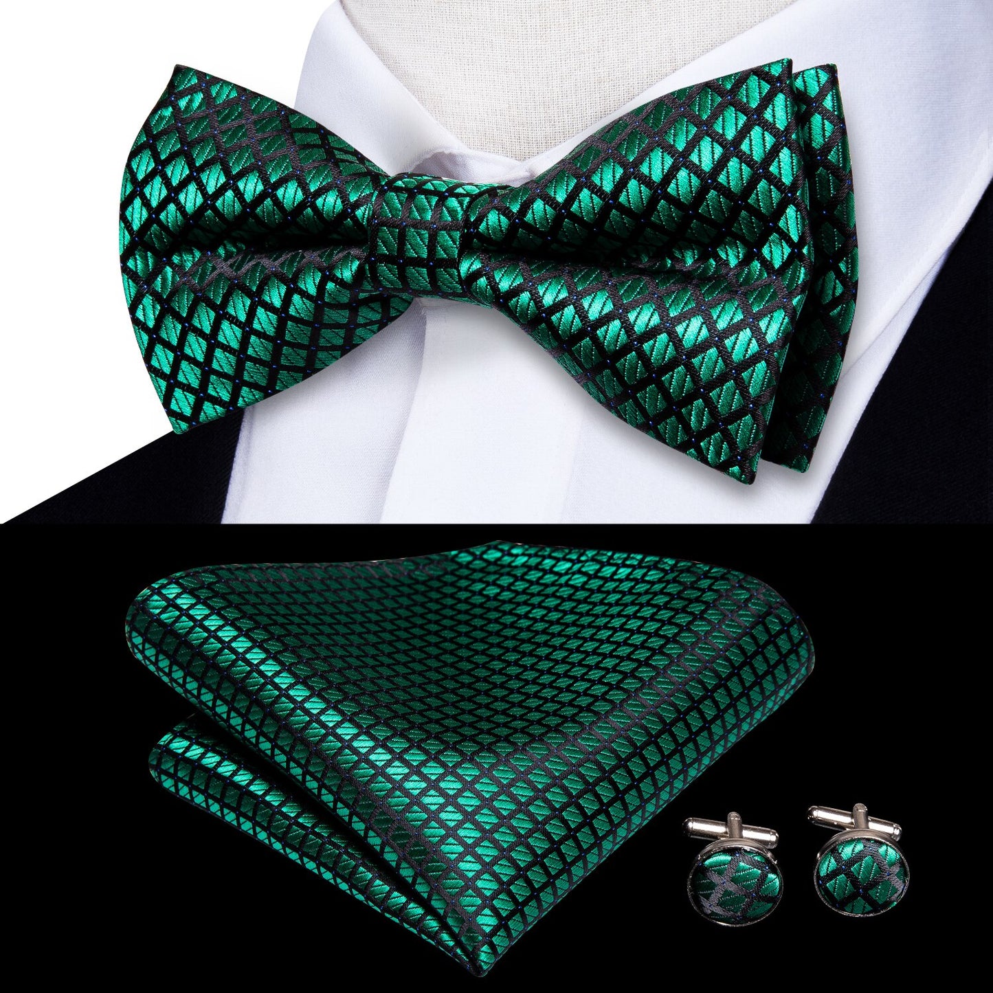 Bowtie Jacquard Adult Bow Tie Set