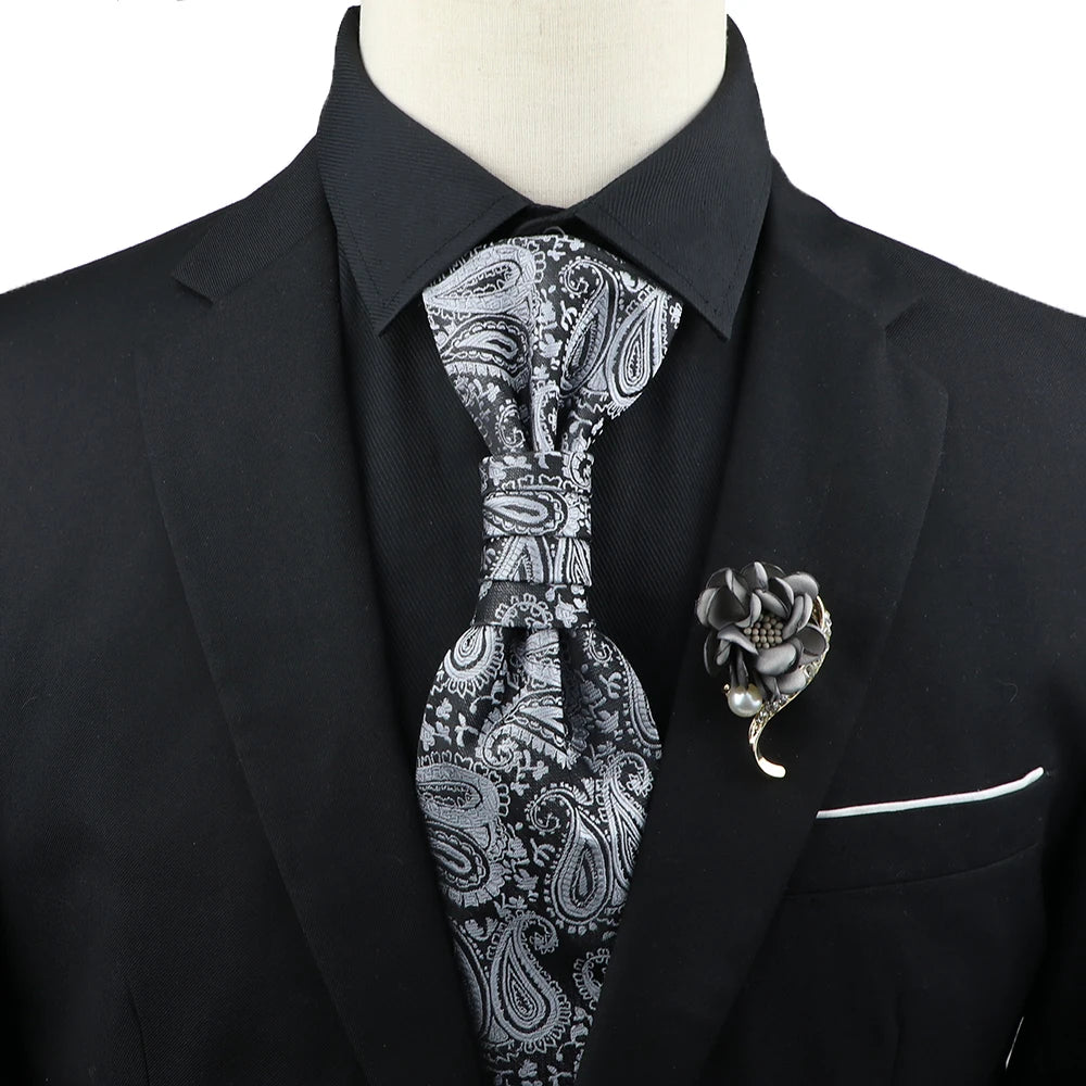 Paisley Tie & Brooch Set