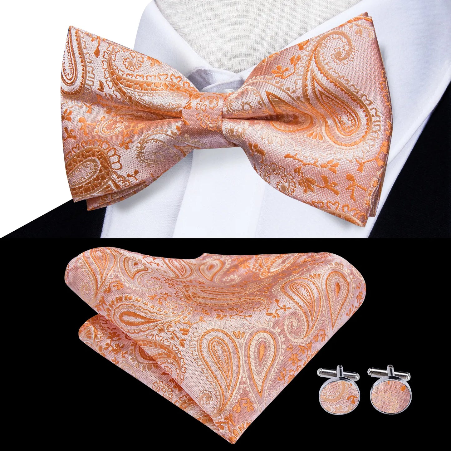 Bowtie Jacquard Adult Bow Tie Set
