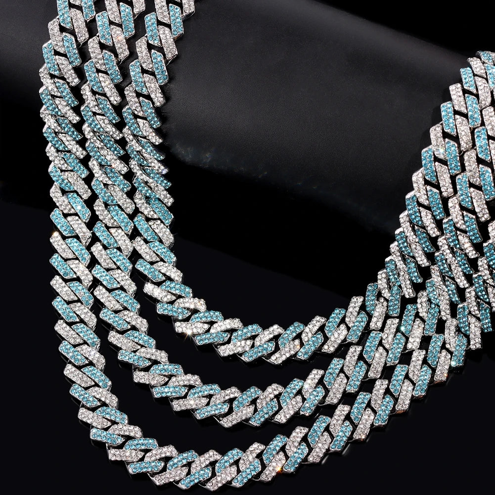 14mm Multicolor Iced Out Necklace