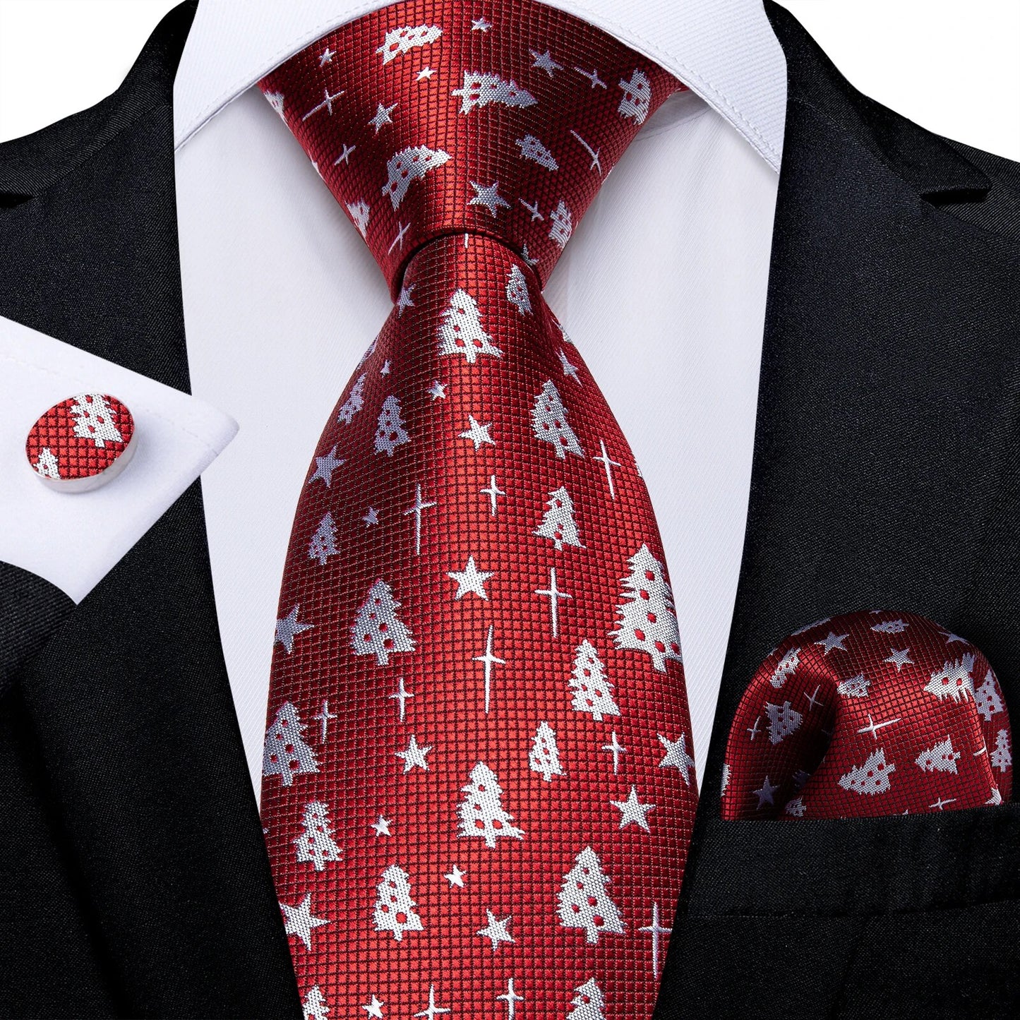 Red Men's Tie Set