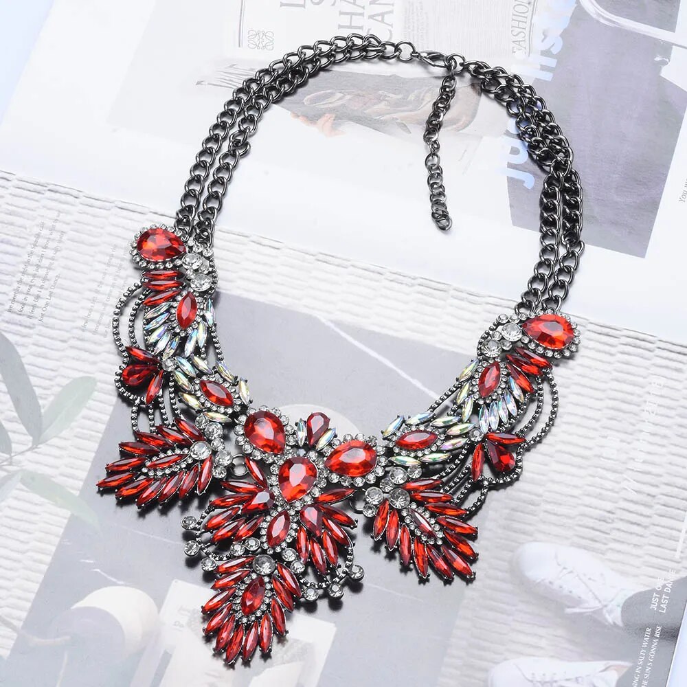 Bohemian Rhinestone Chunky Choker
