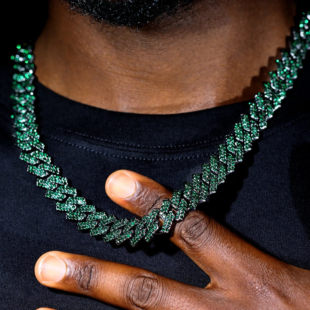 14mm Multicolor Iced Out Necklace