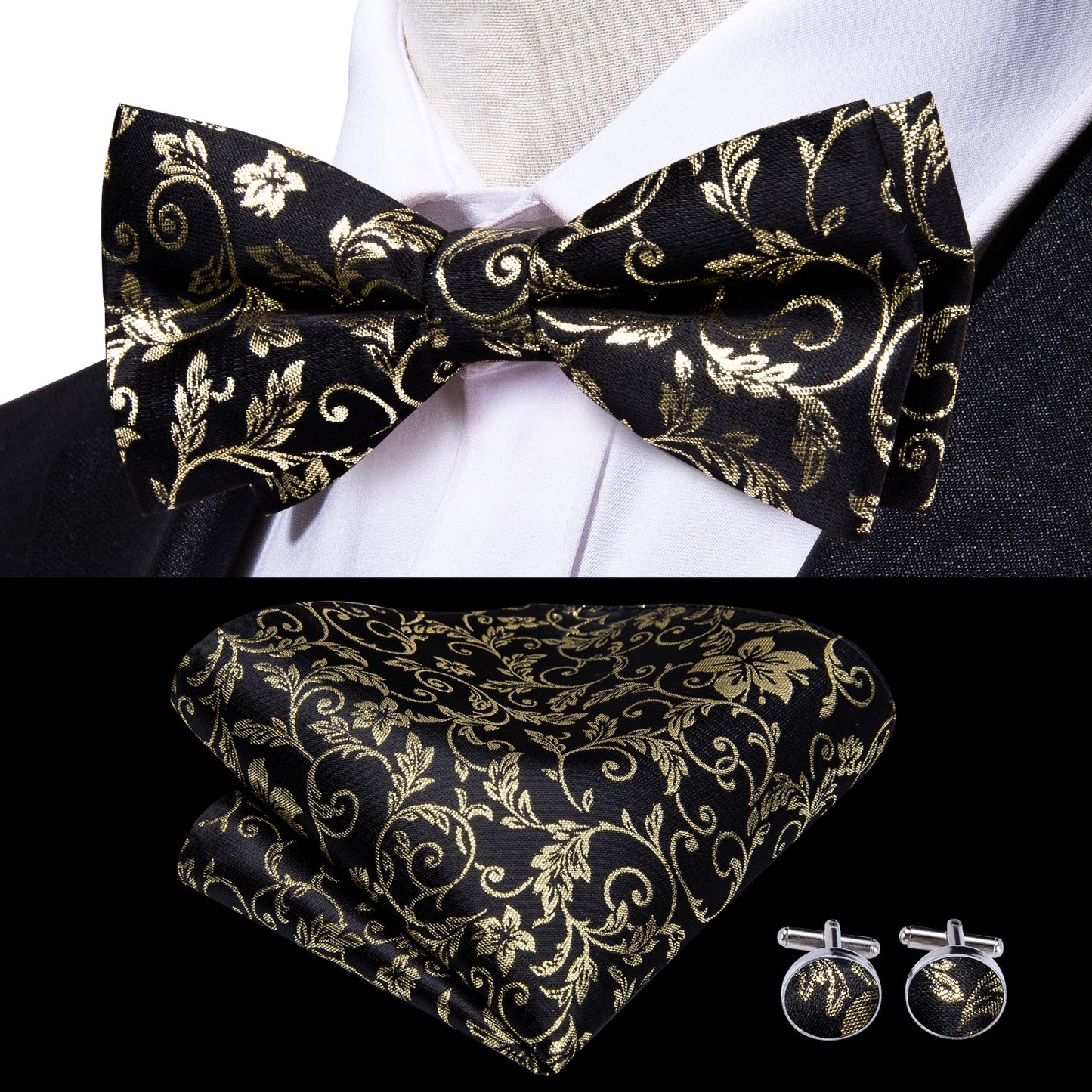 Bowtie Jacquard Adult Bow Tie Set
