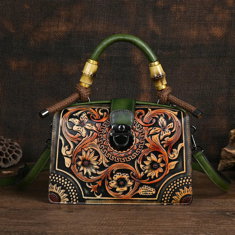 Vintage Floral Pattern Handbag