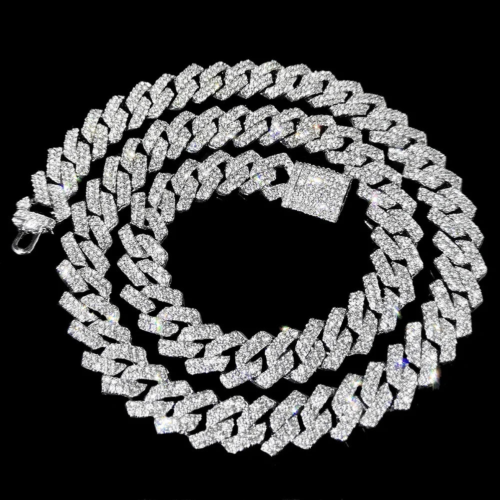 14mm Multicolor Iced Out Necklace