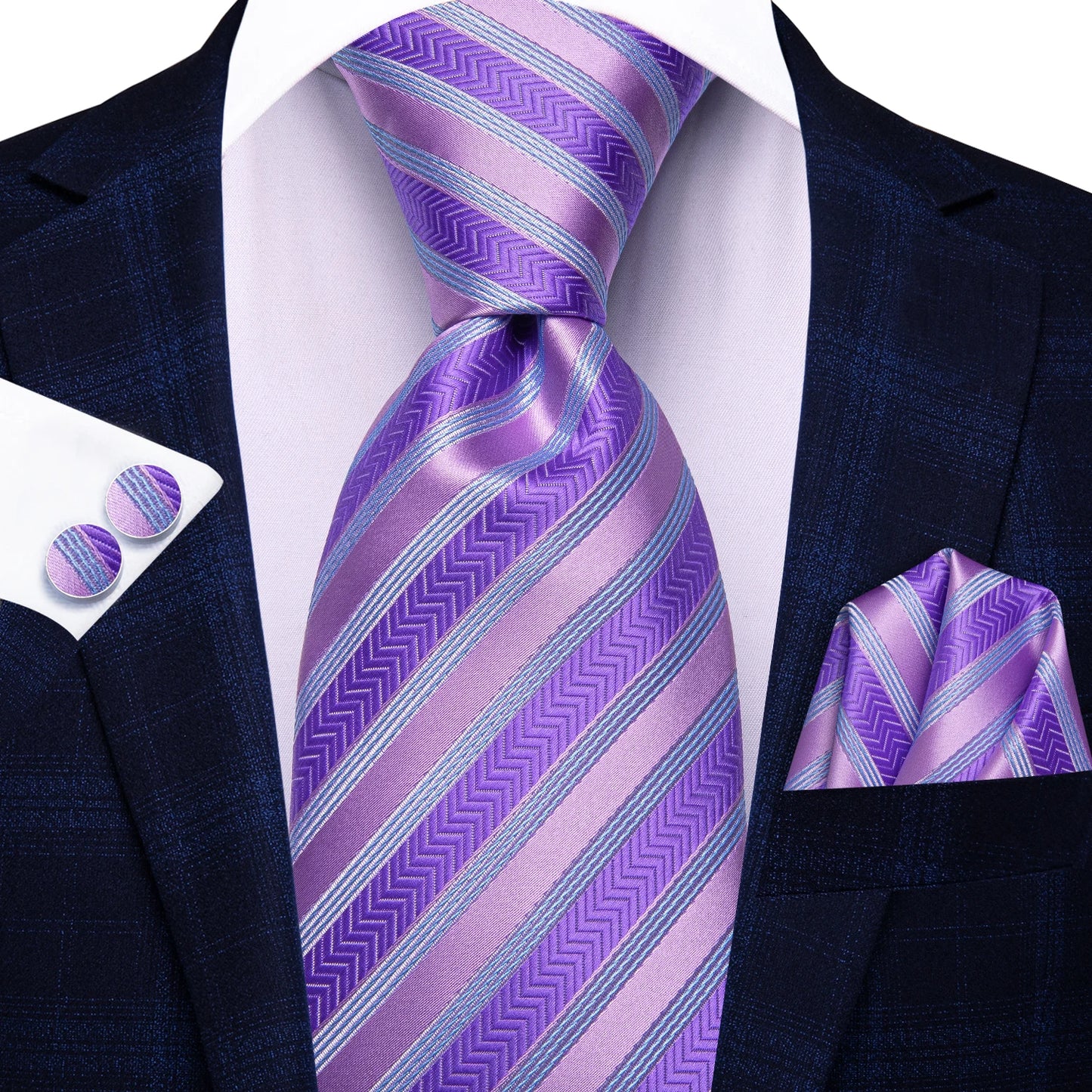 Light Purple Silk Tie Set