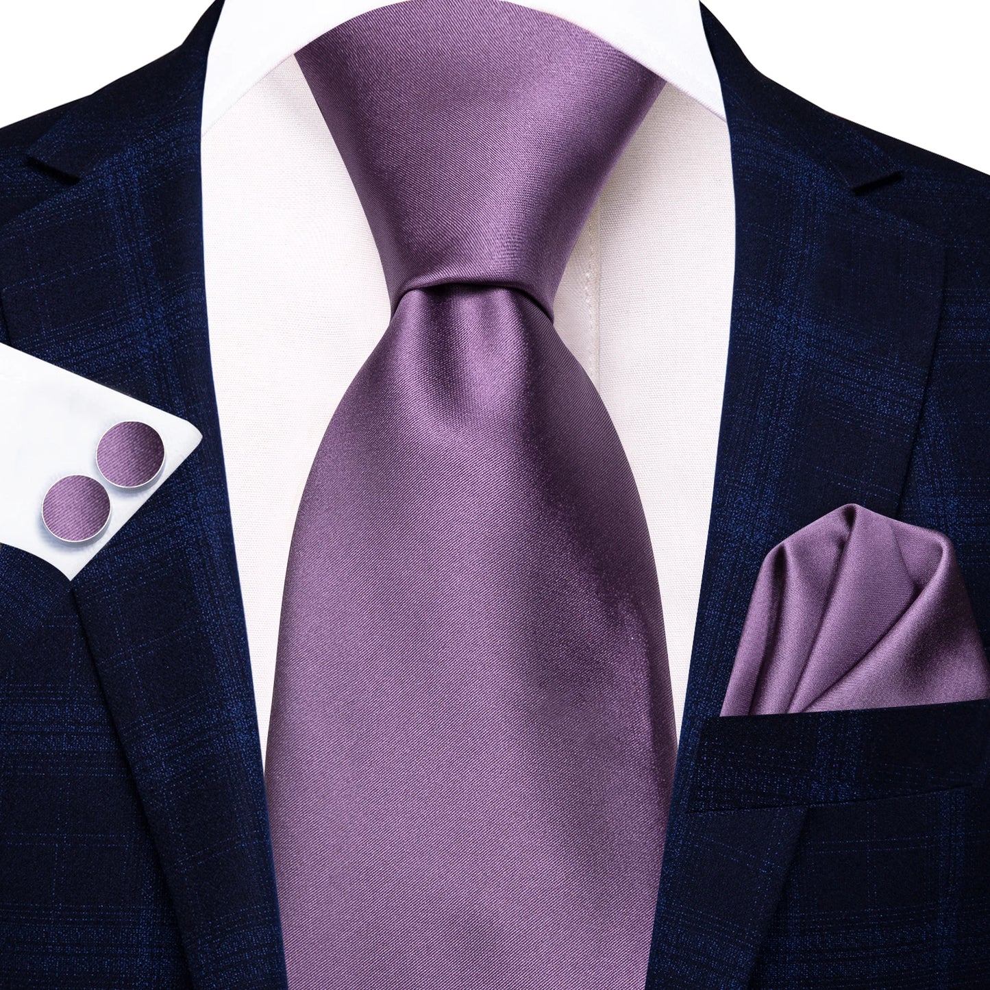 Light Purple Silk Tie Set