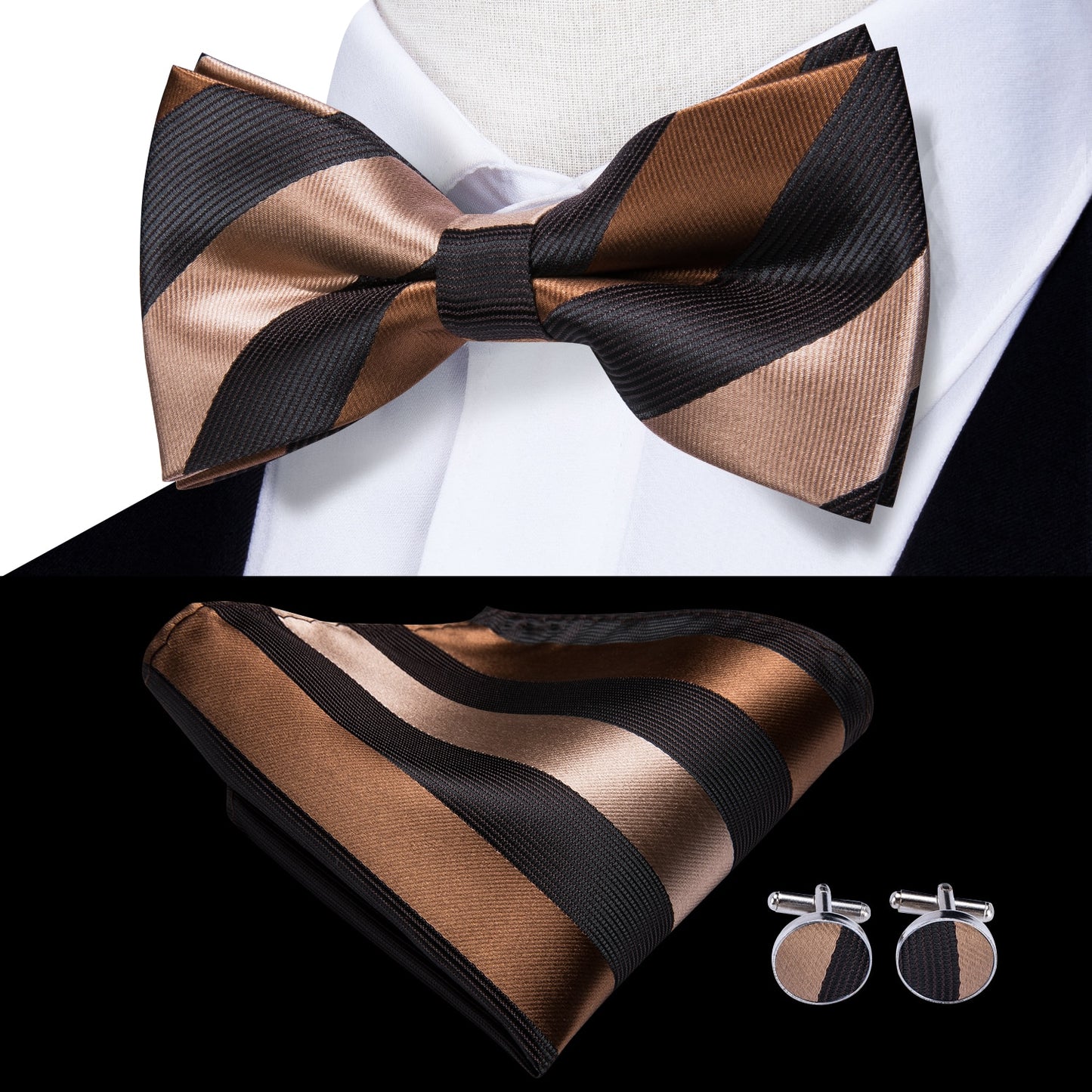 Bowtie Jacquard Adult Bow Tie Set
