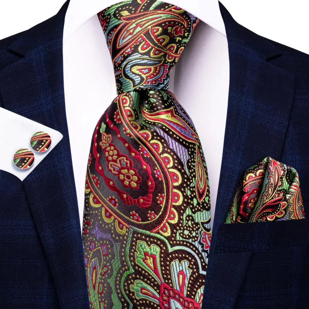 Red Purple Paisley Men's Ties