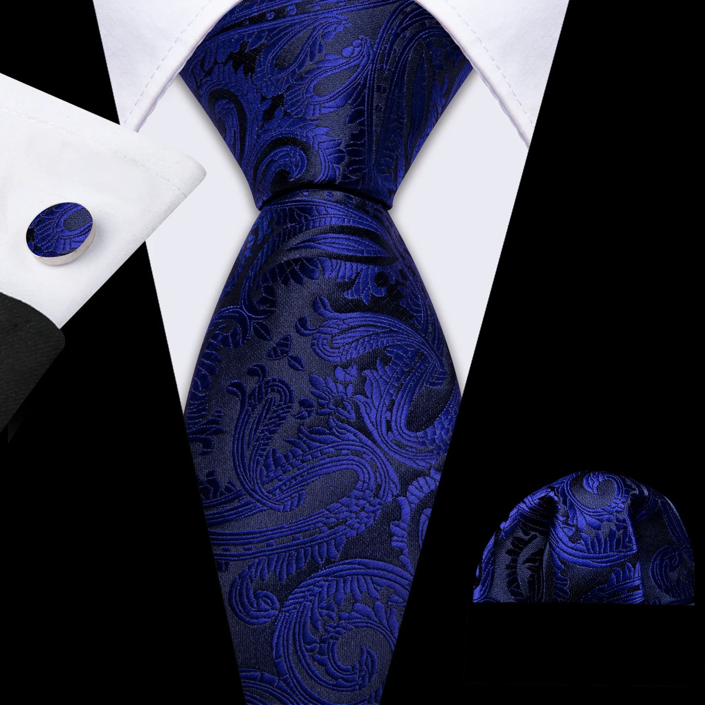 Black Gold Pink Neck Tie Set
