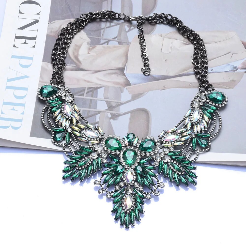 Bohemian Rhinestone Chunky Choker