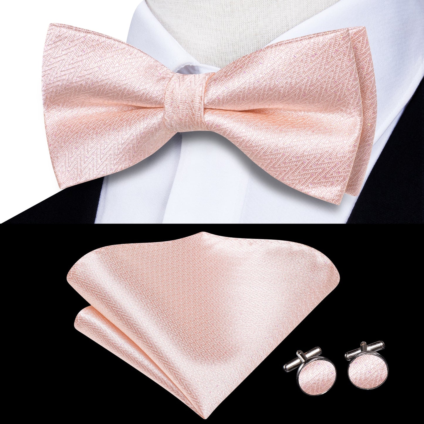 Bowtie Jacquard Adult Bow Tie Set