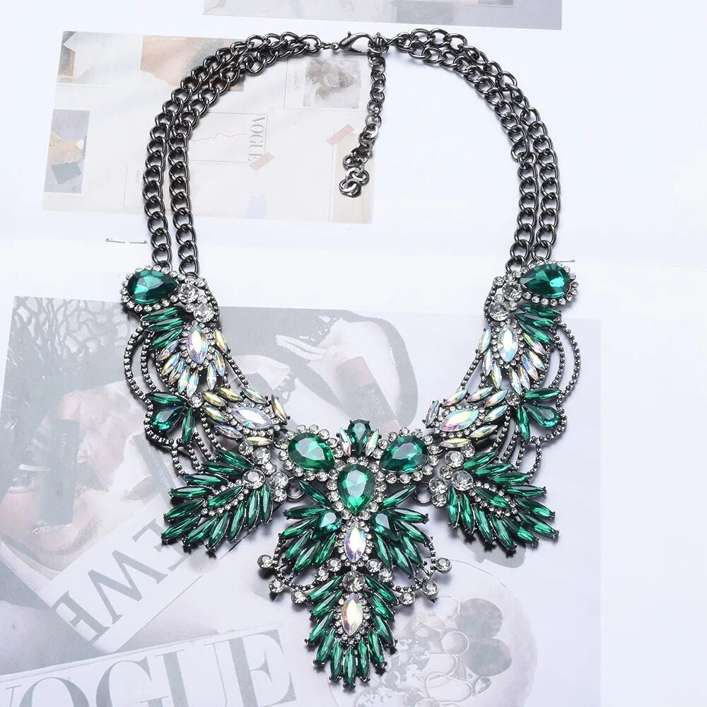Bohemian Rhinestone Chunky Choker