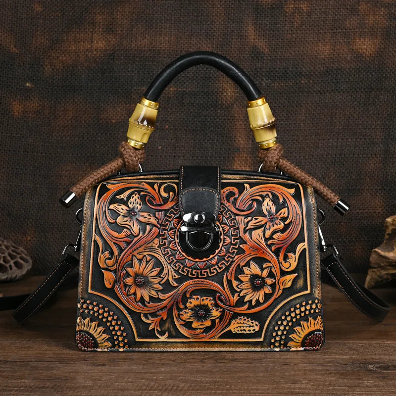 Vintage Floral Pattern Handbag