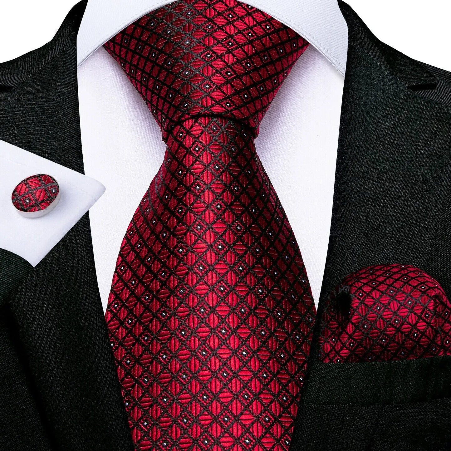 Red Men's Tie Set