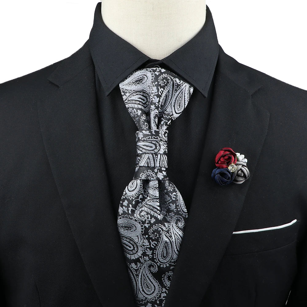 Paisley Tie & Brooch Set