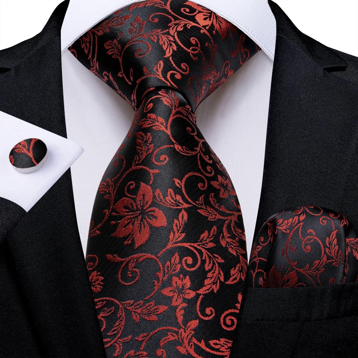 Red Men's Tie Set