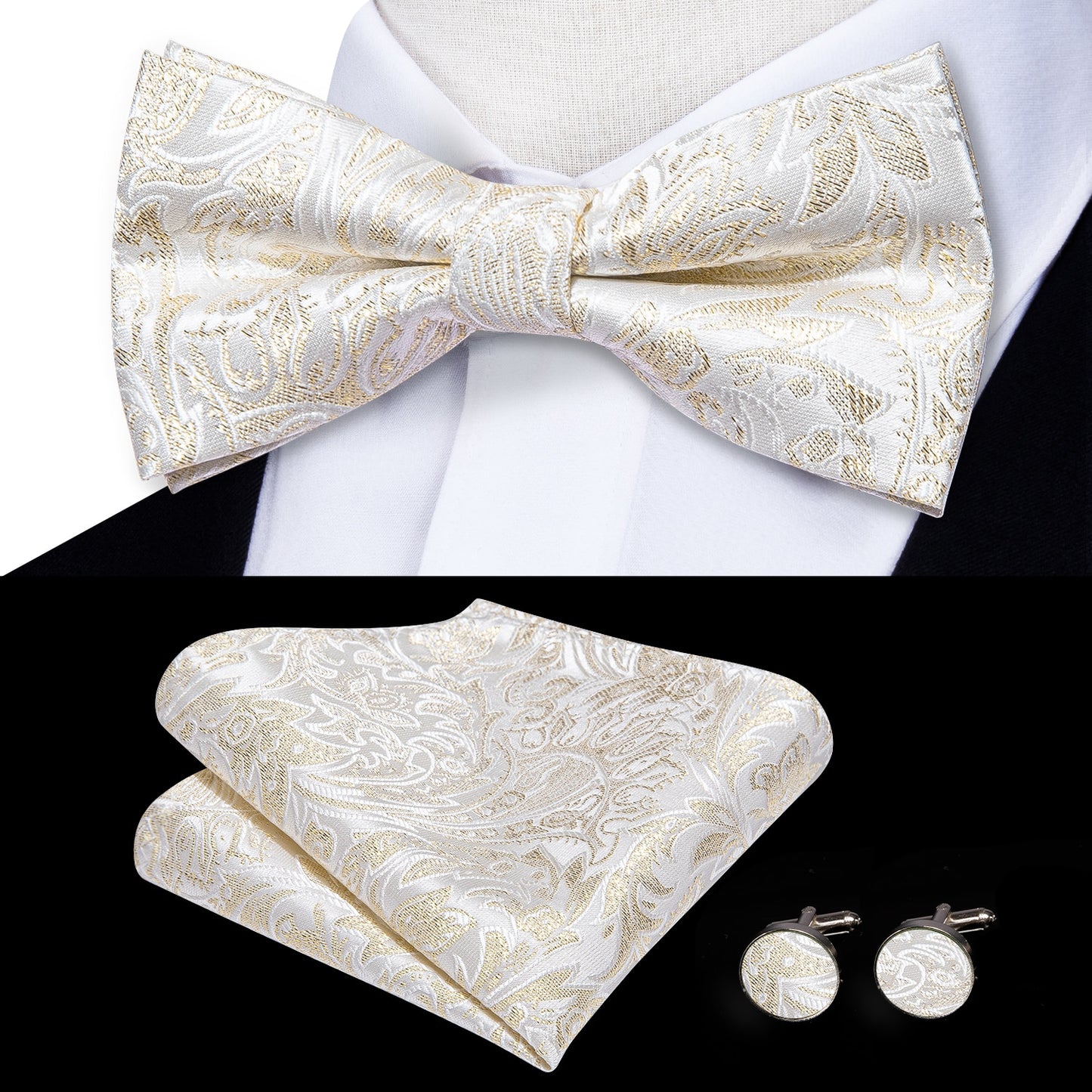 Bowtie Jacquard Adult Bow Tie Set
