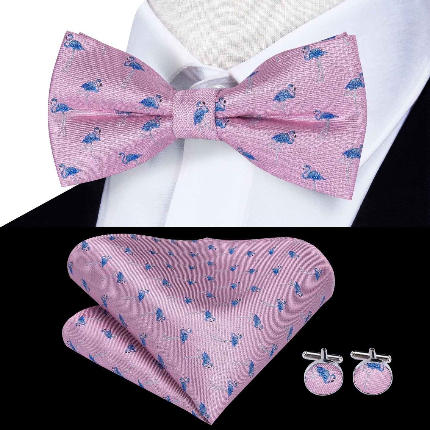 Bowtie Jacquard Adult Bow Tie Set