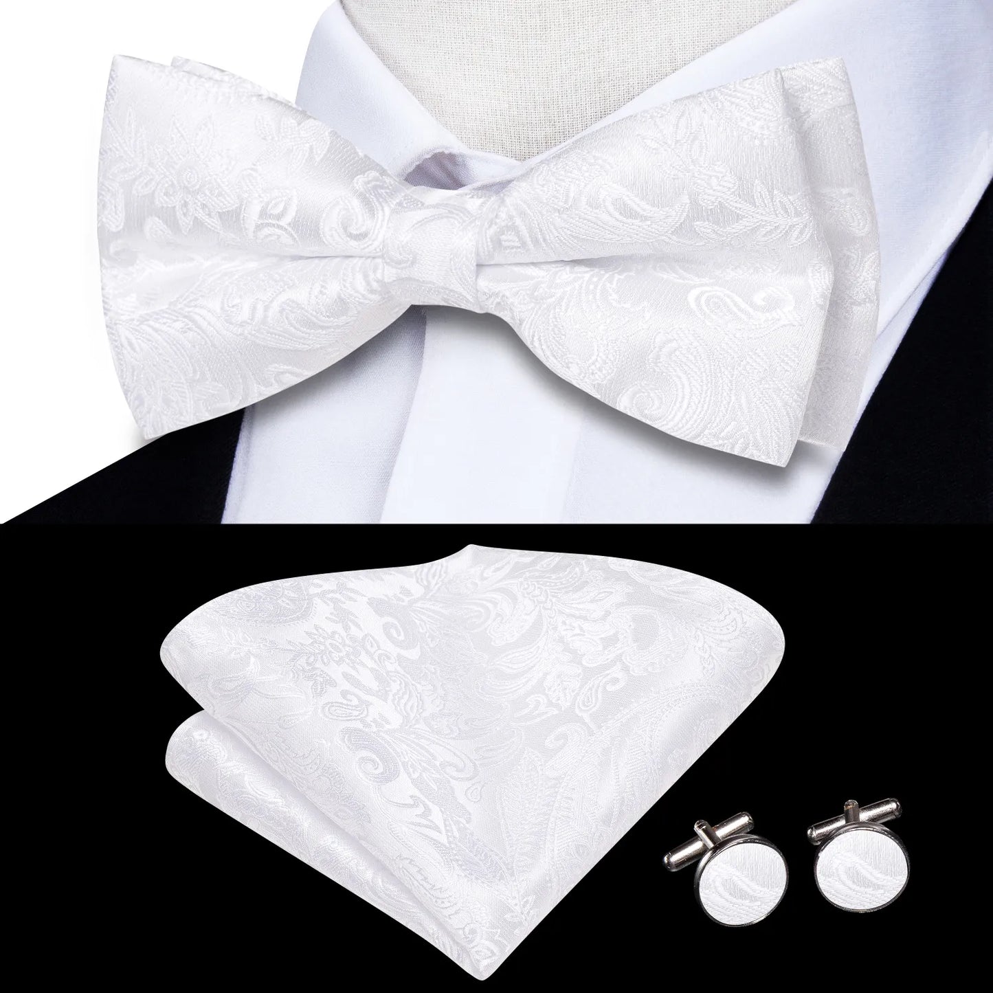 Bowtie Jacquard Adult Bow Tie Set