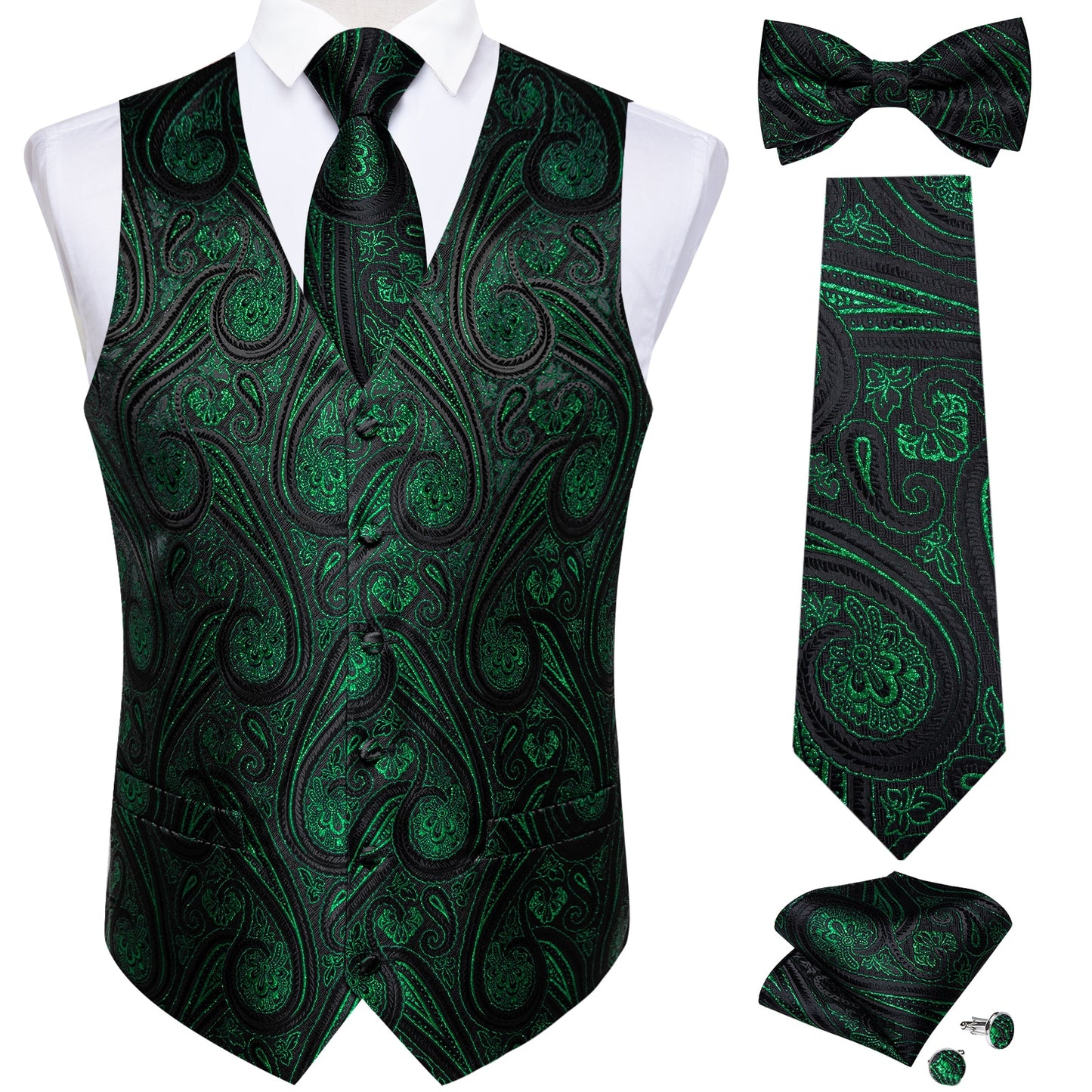 Causal Paisley V-neck Vest