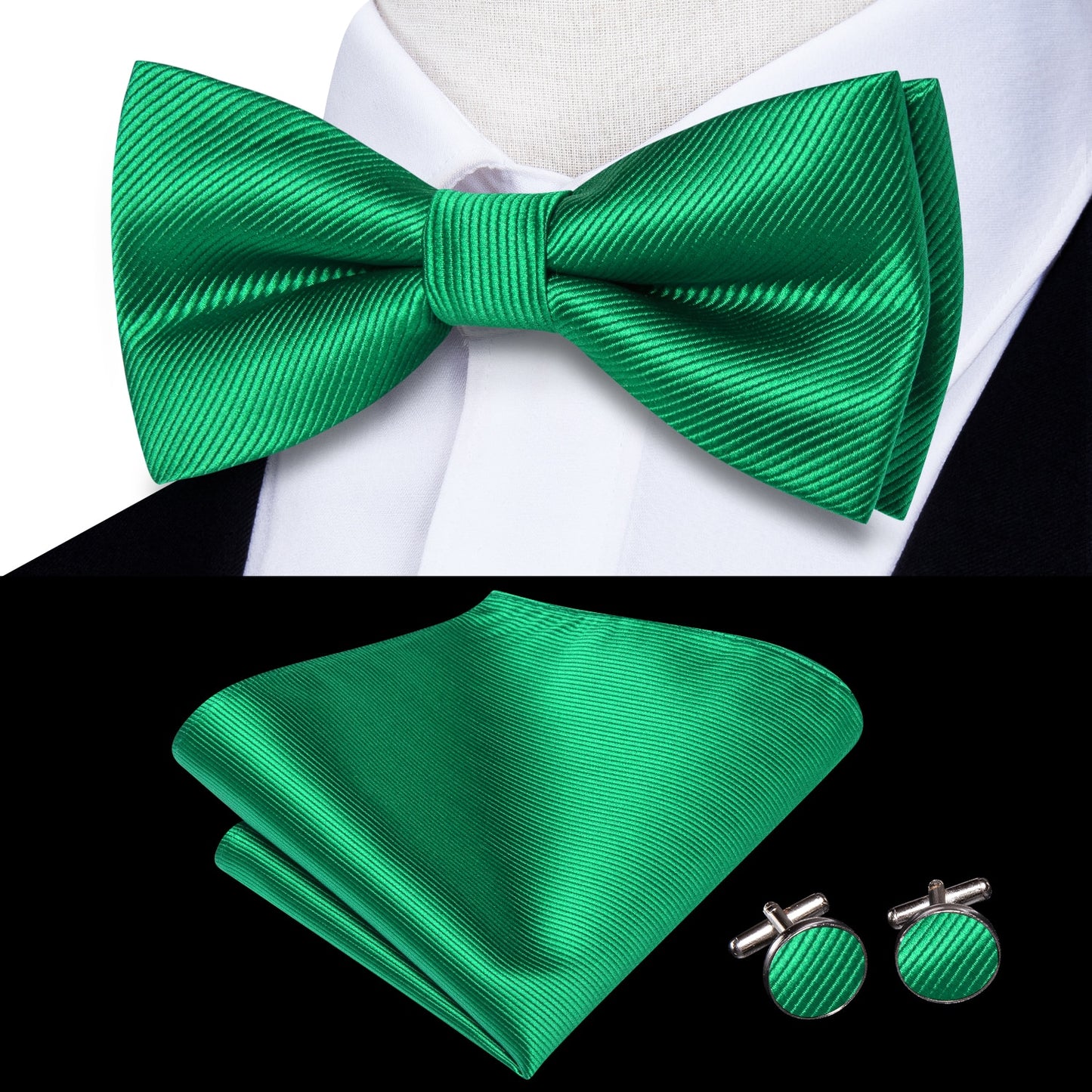 Bowtie Jacquard Adult Bow Tie Set