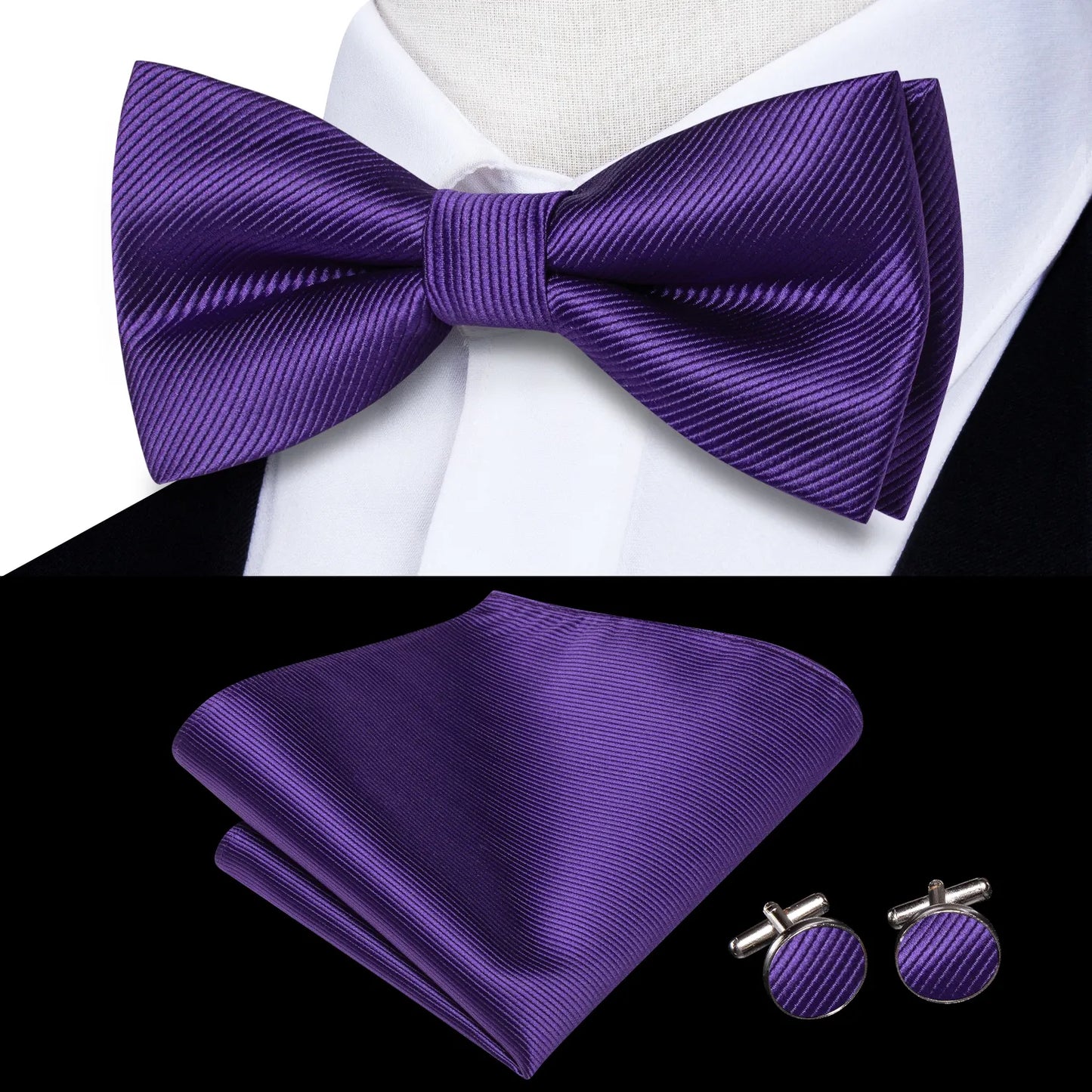 Bowtie Jacquard Adult Bow Tie Set