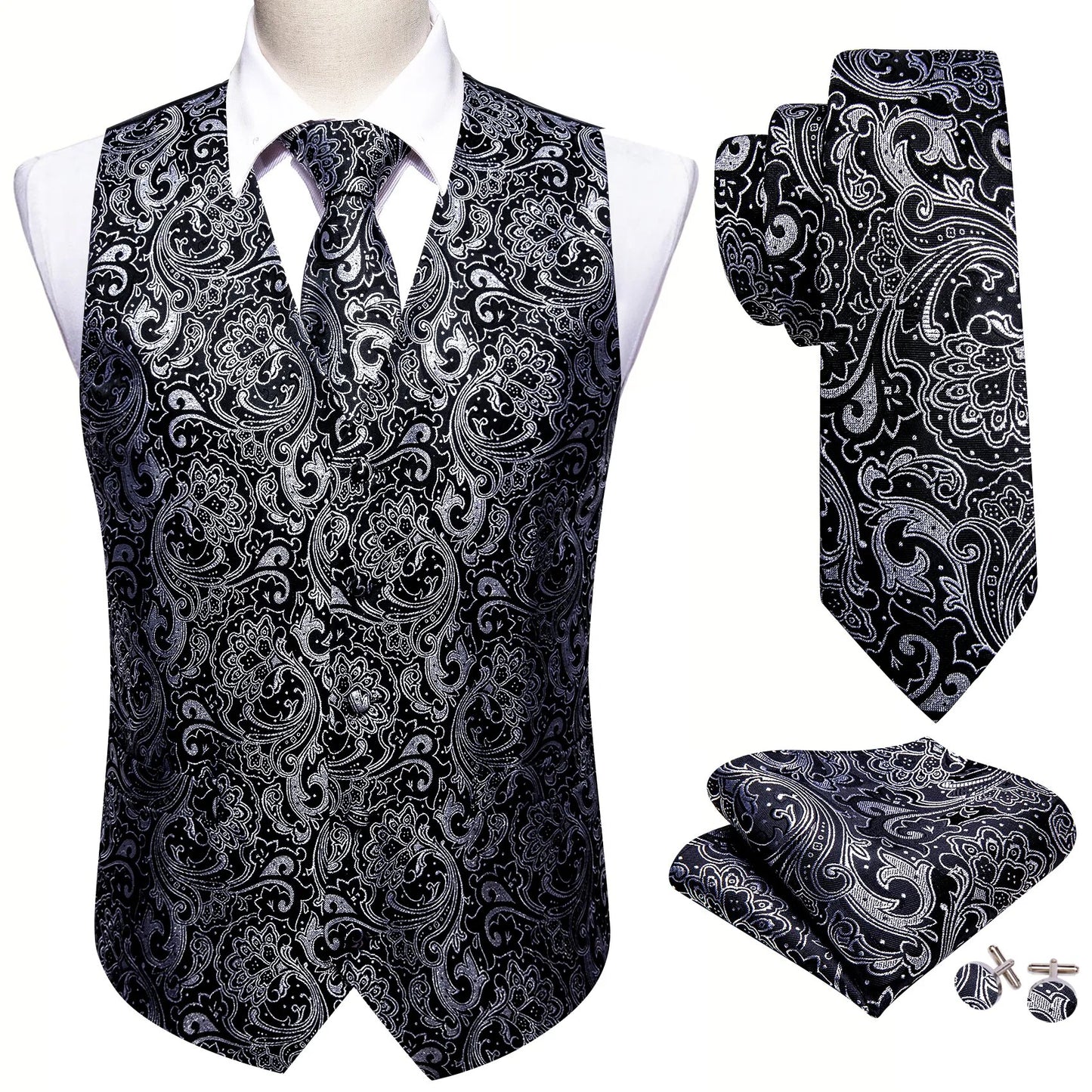 Silk Waistcoat Vest Set