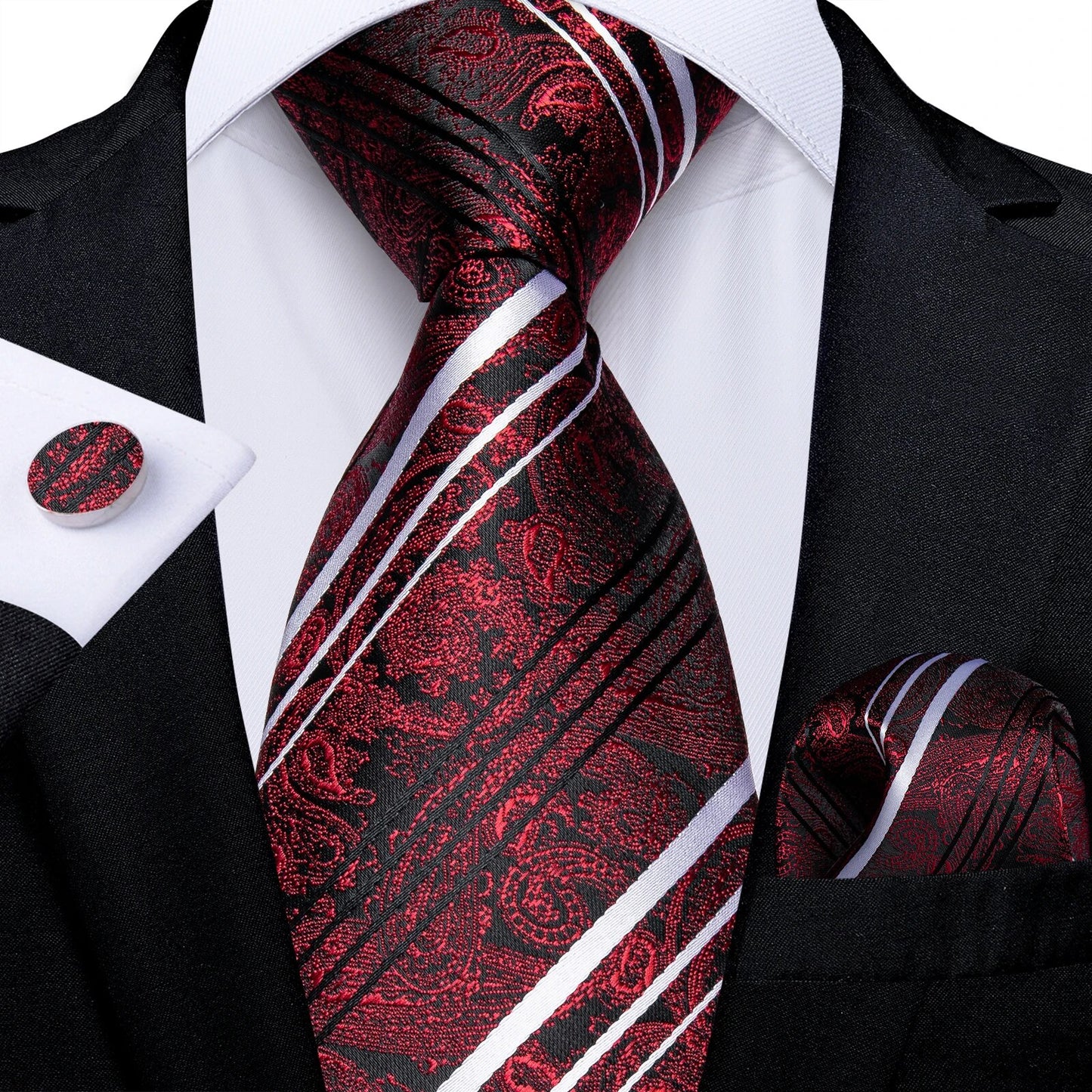 Red Men's Tie Set