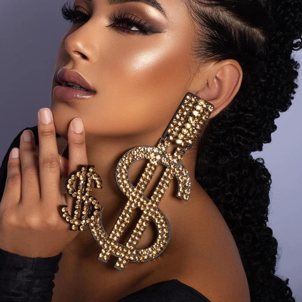 Exaggerated Dollar Earrings