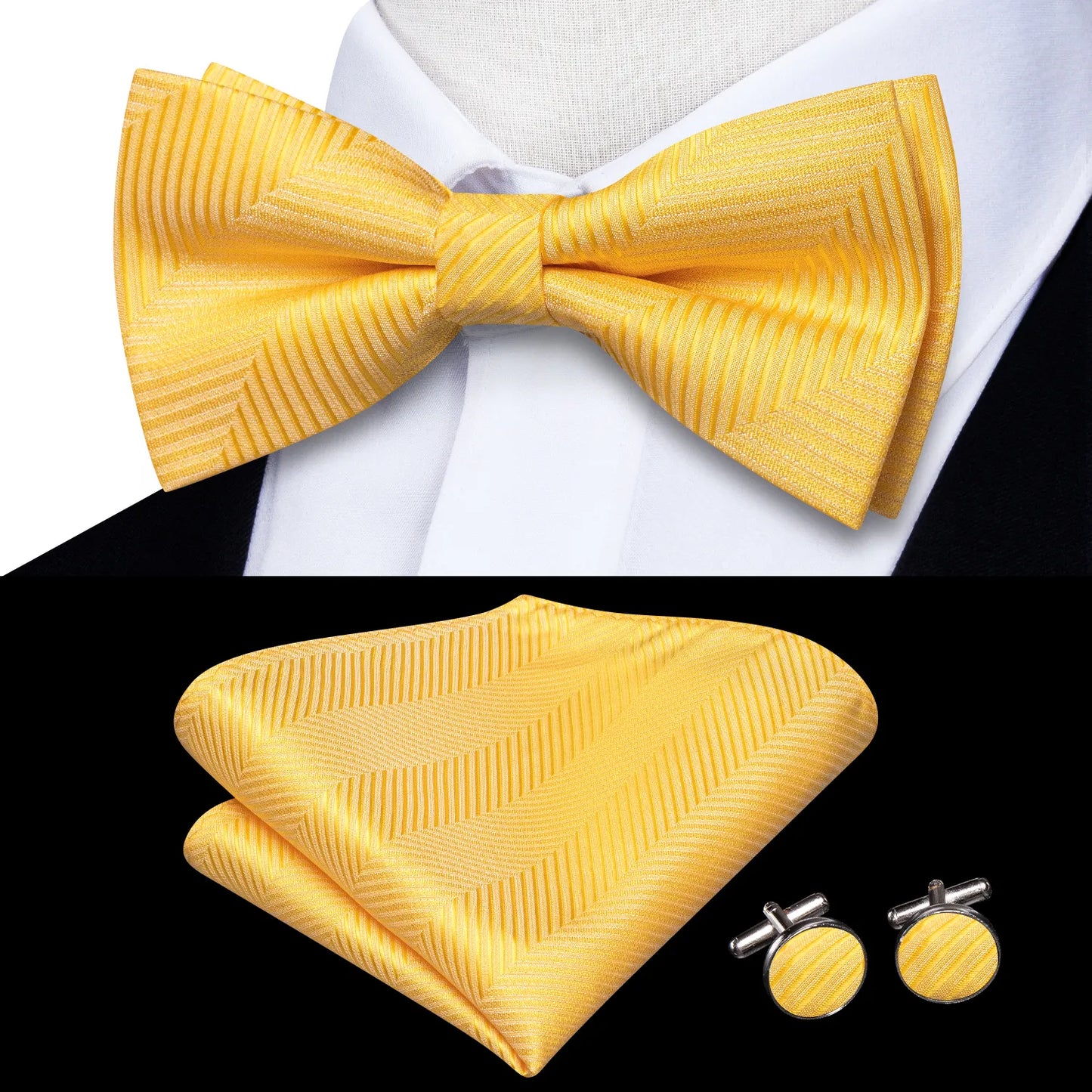 Bowtie Jacquard Adult Bow Tie Set