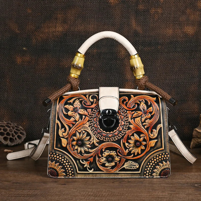 Vintage Floral Pattern Handbag