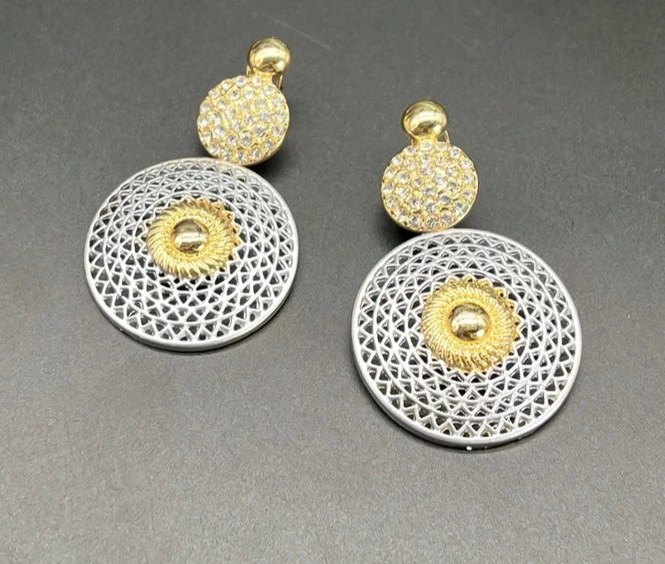 Gold Plated Large Round Jewelry Set